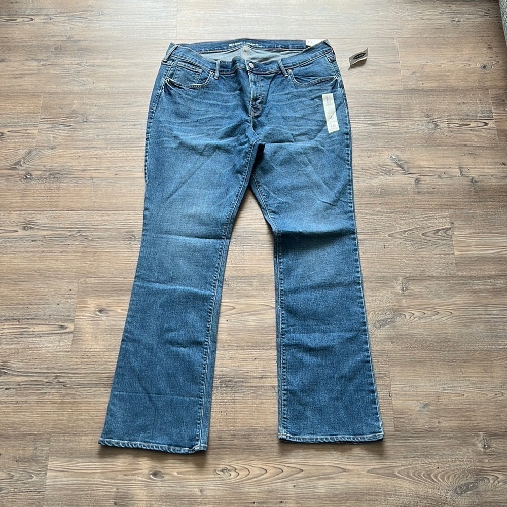 Old Navy Jeans Original Bootcut Mid Rise Blue Denim  Size 16 Standard NWT